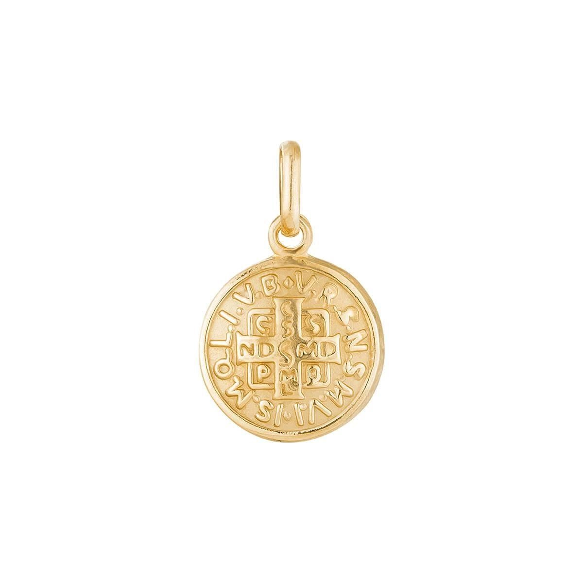 Pingente Ouro 18k Medalha São Bento 10mm P020