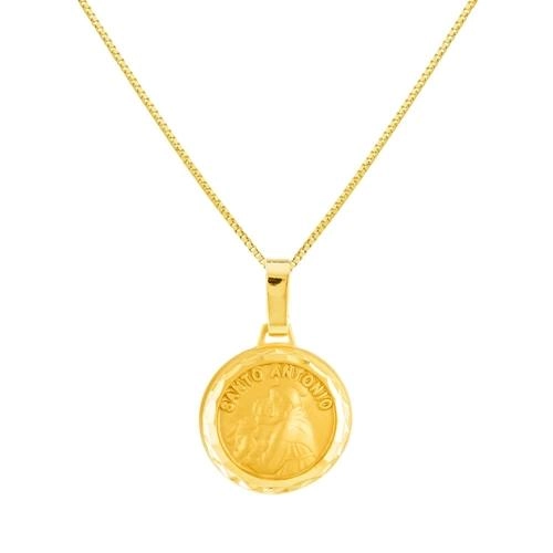 Pingente Ouro 18k Medalha Santo Antônio 0.95 gramas