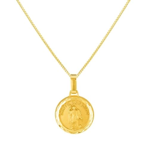 Pingente Ouro 18k Medalha Santo Expedito 0.95 gramas