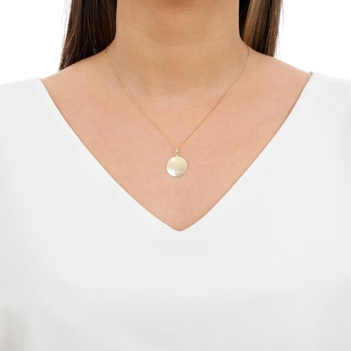 Pingente Ouro 18k Medalha Signo Virgem 1.95cm 