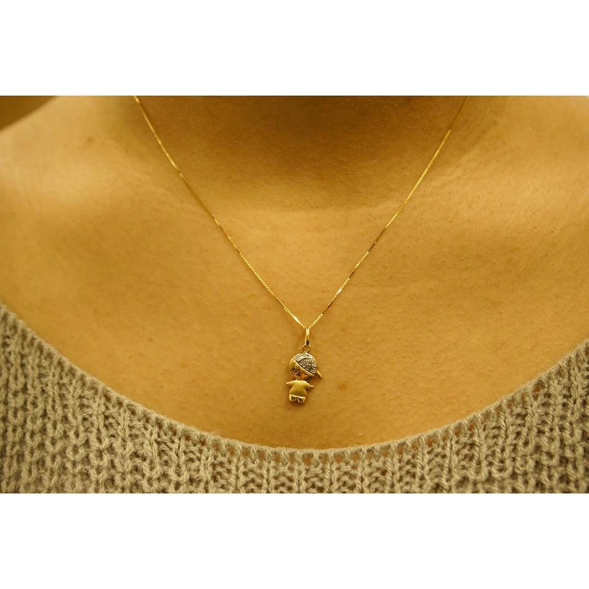 Pingente Ouro 18k Menino 1.15 gramas
