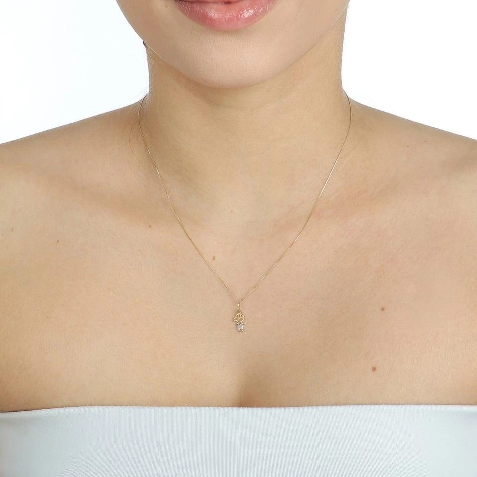 Pingente Ouro 18k Menino C/Ródio 1.2cm