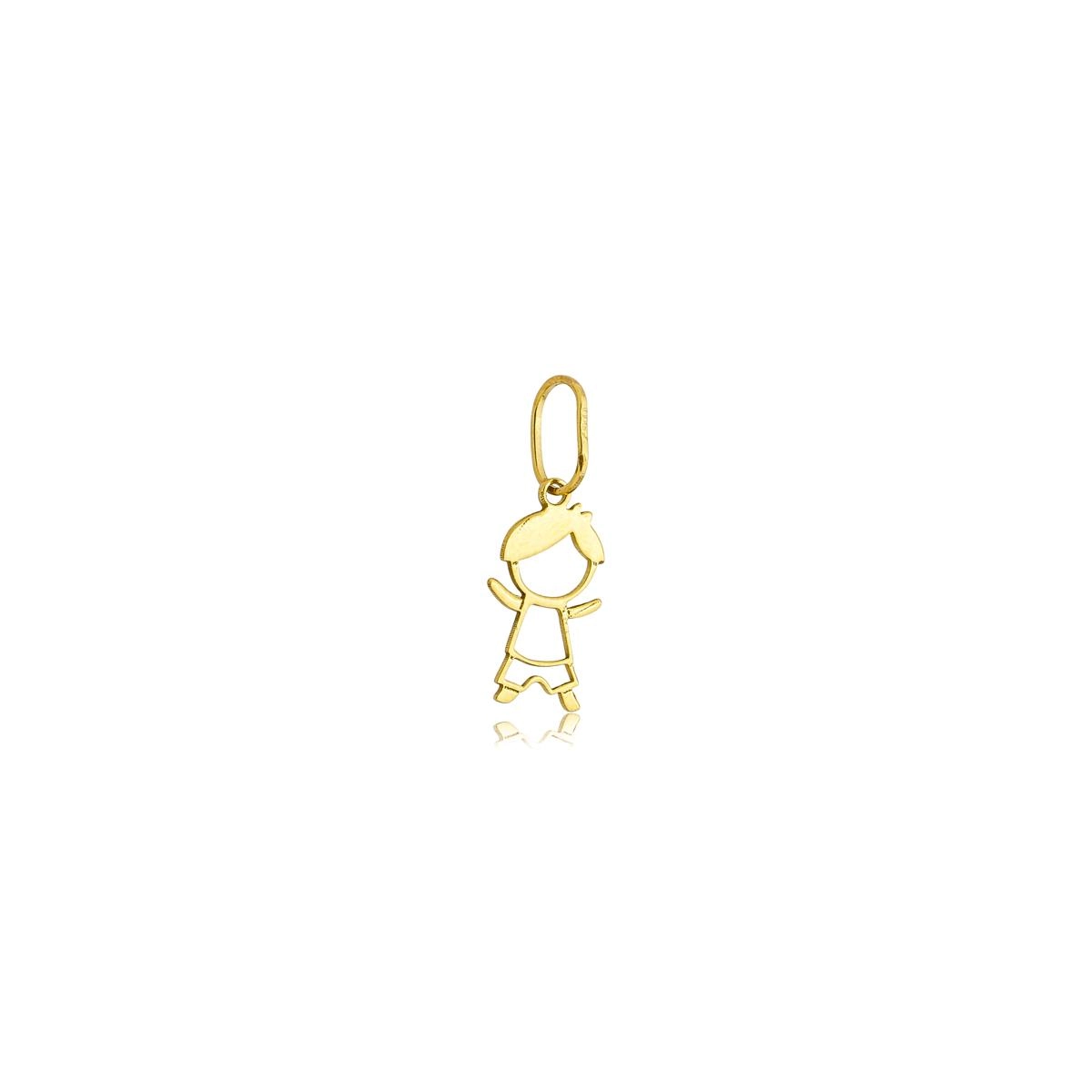 Pingente Ouro 18k Menino Liso 1.10cm