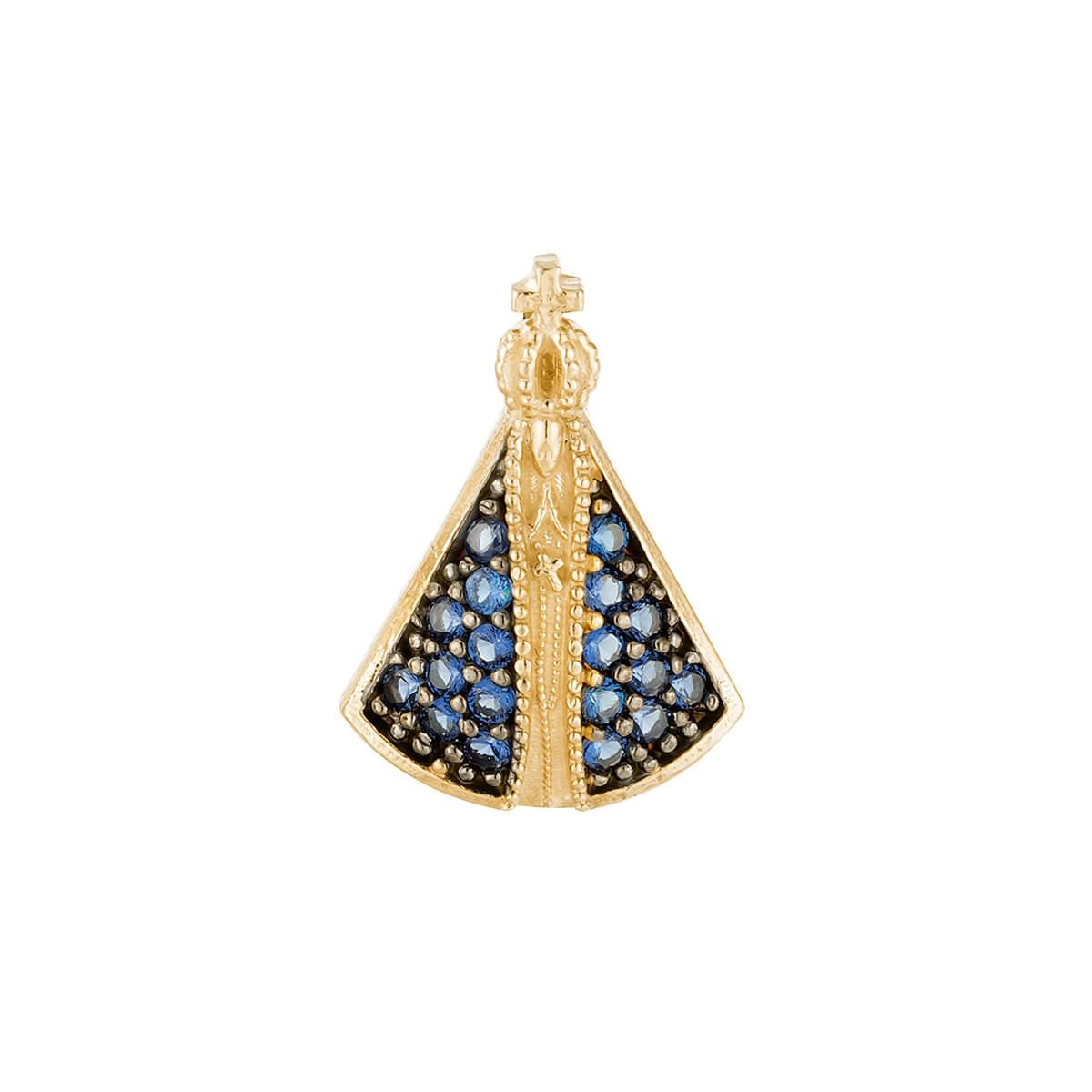 Pingente Ouro 18k Nossa Senhora Aparecida 12mm