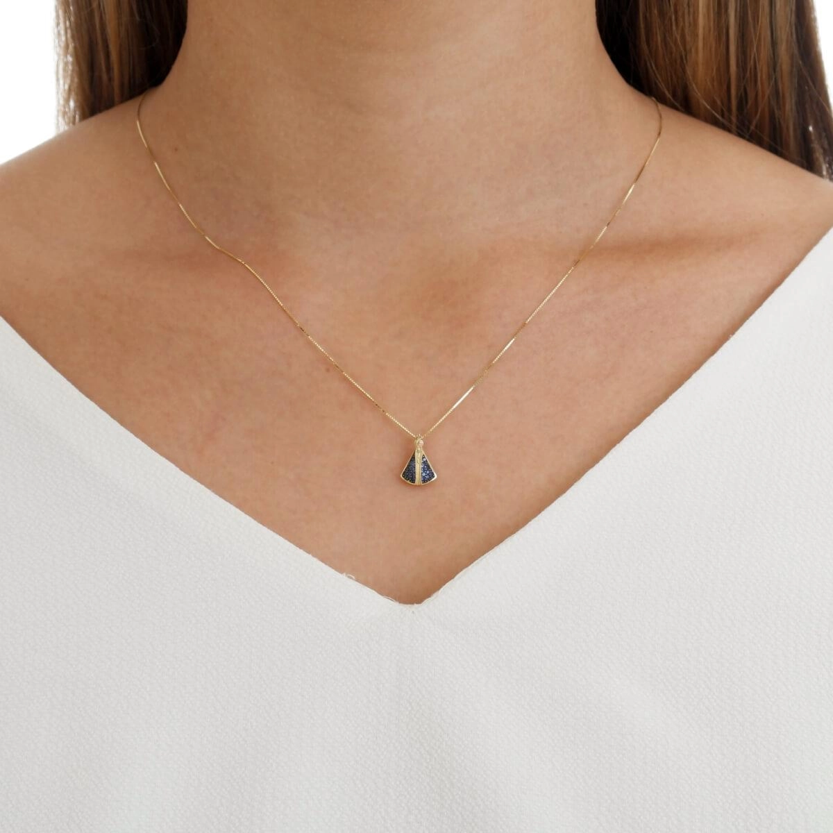 Pingente Ouro 18k Nossa Senhora Aparecida 12mm