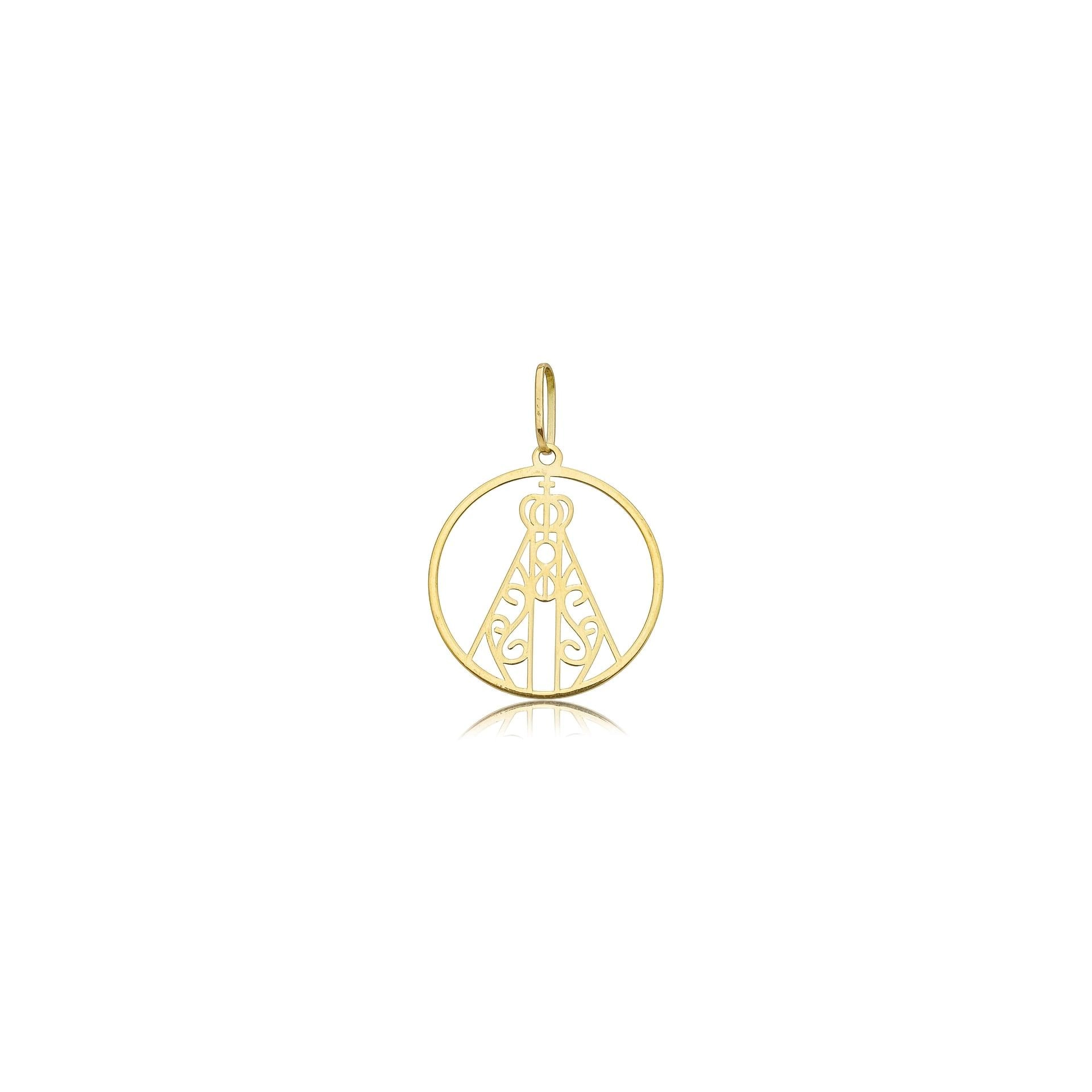 Pingente Ouro 18k Nossa Senhora Aparecida 2.20cm