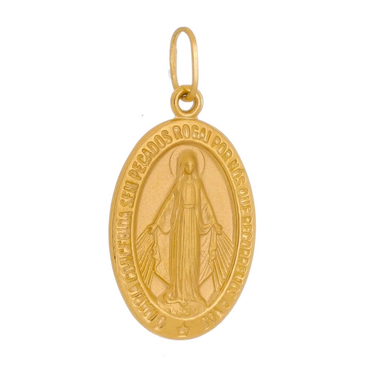 Pingente Ouro 18k Nossa Senhora das Graças 17.50mm