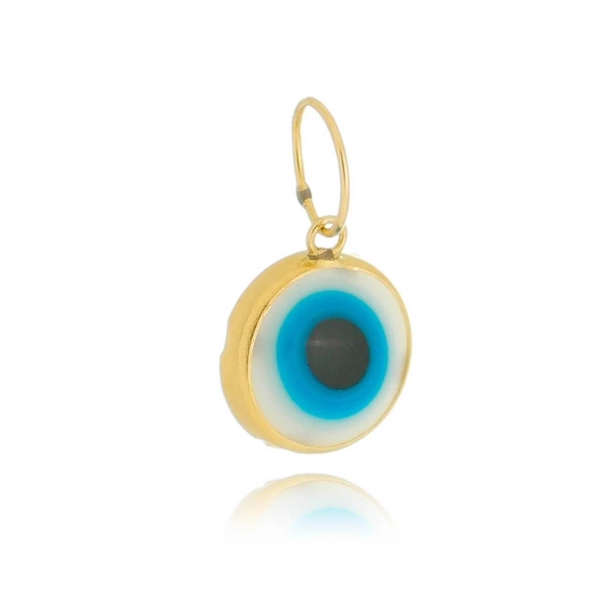 Pingente Ouro 18k Olho Grego 6.50mm