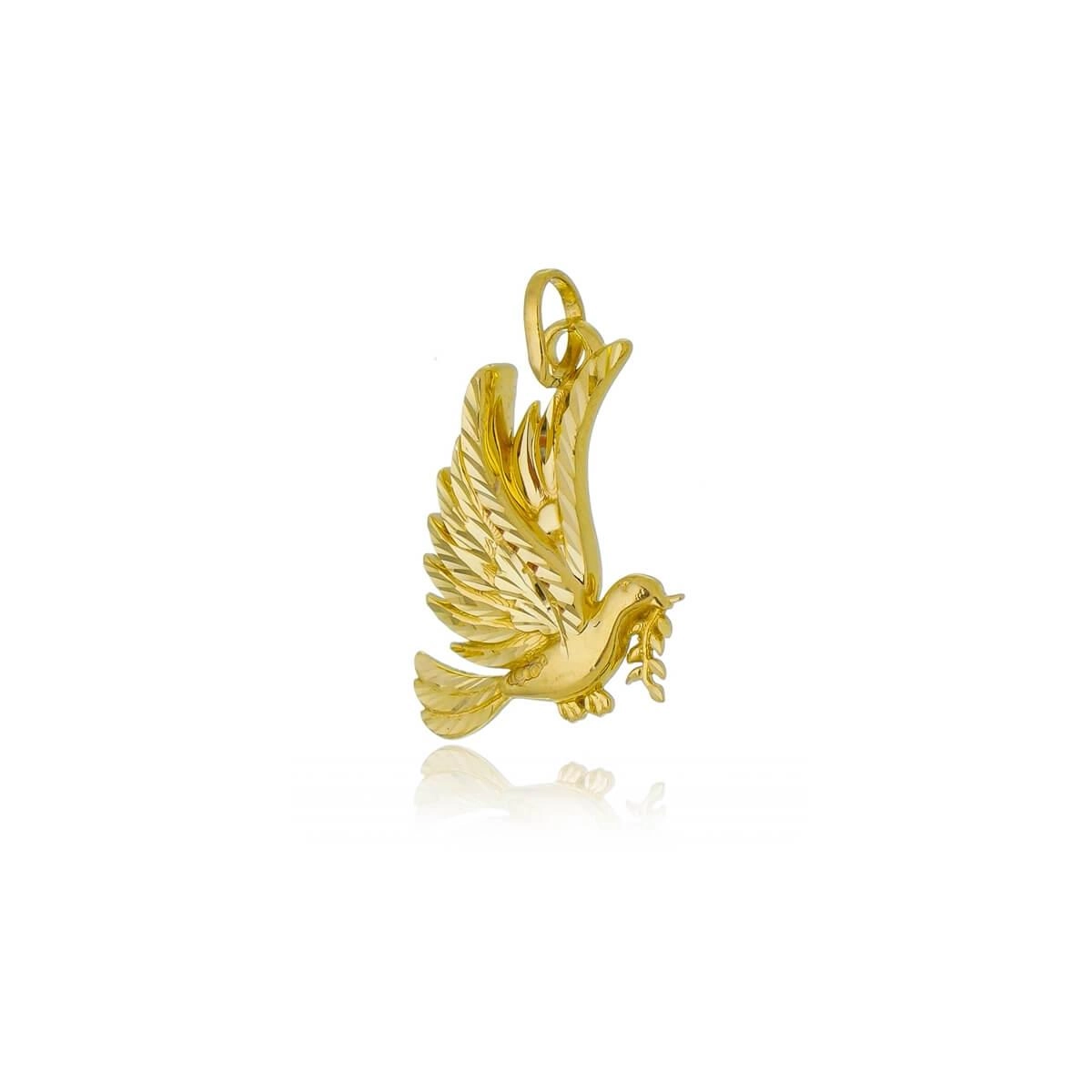 Pingente Ouro 18k Pomba da Paz 2cm 