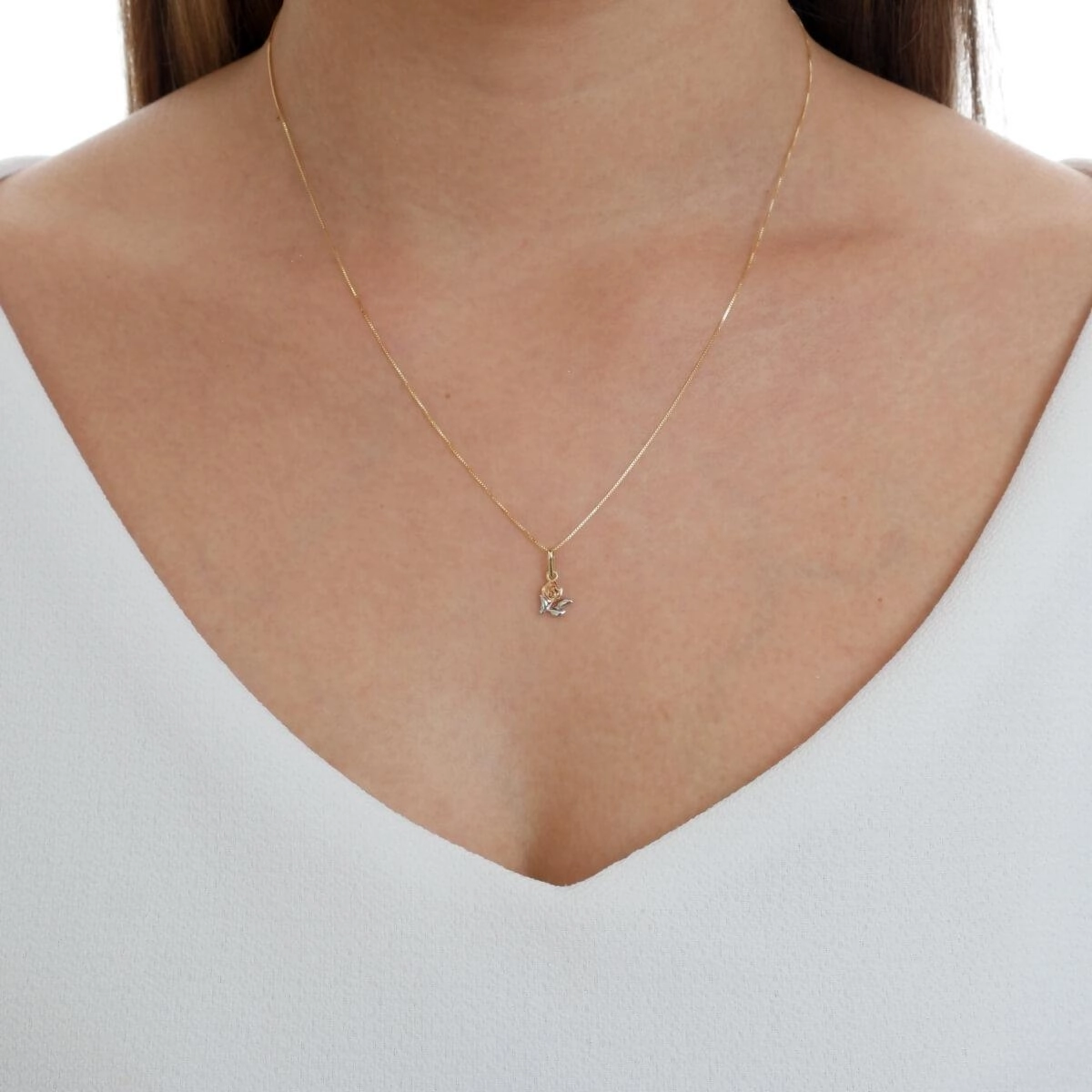 Pingente Ouro 18k Rosa 3 Cores 8.50mm