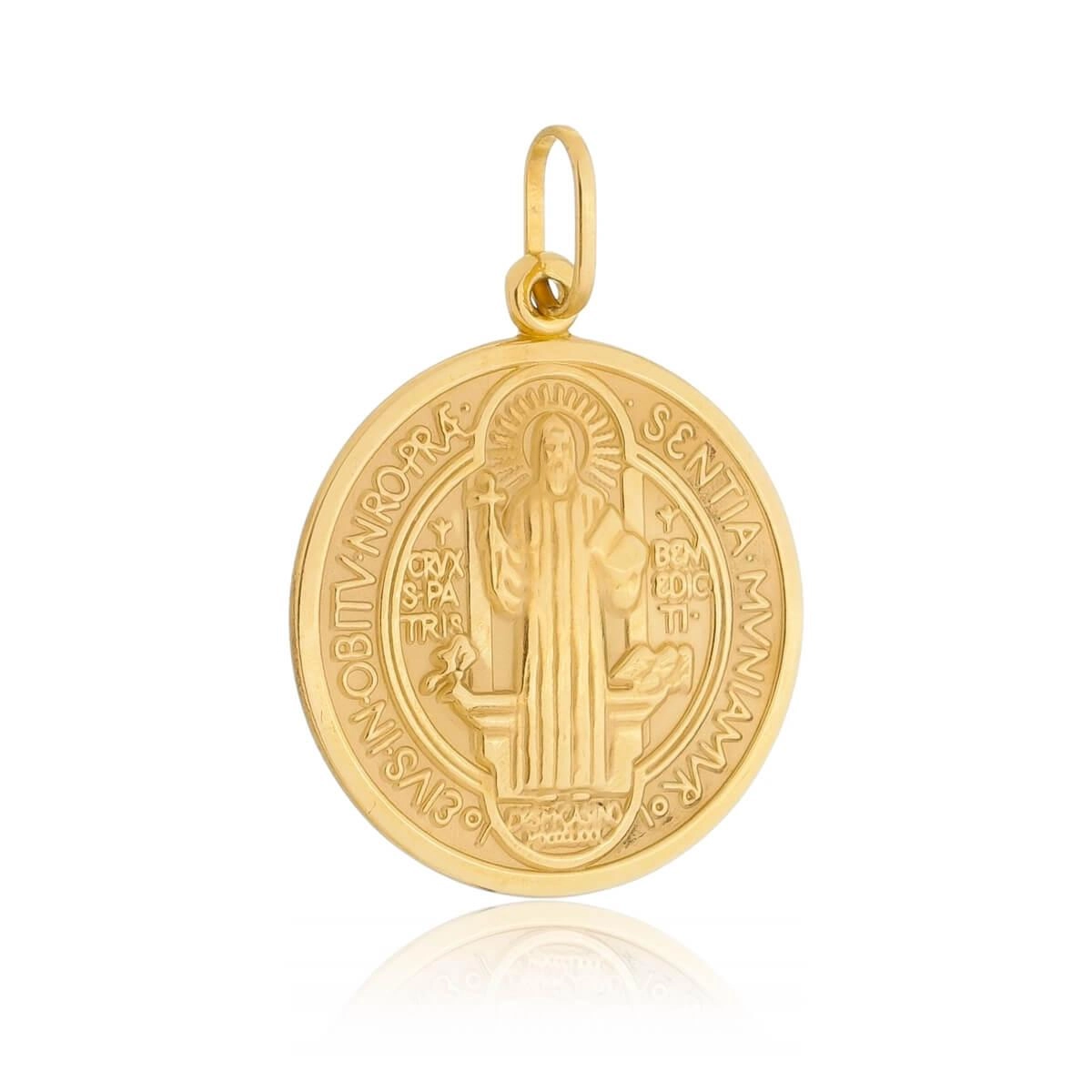 Pingente Ouro 18k São Bento 3.50cm  