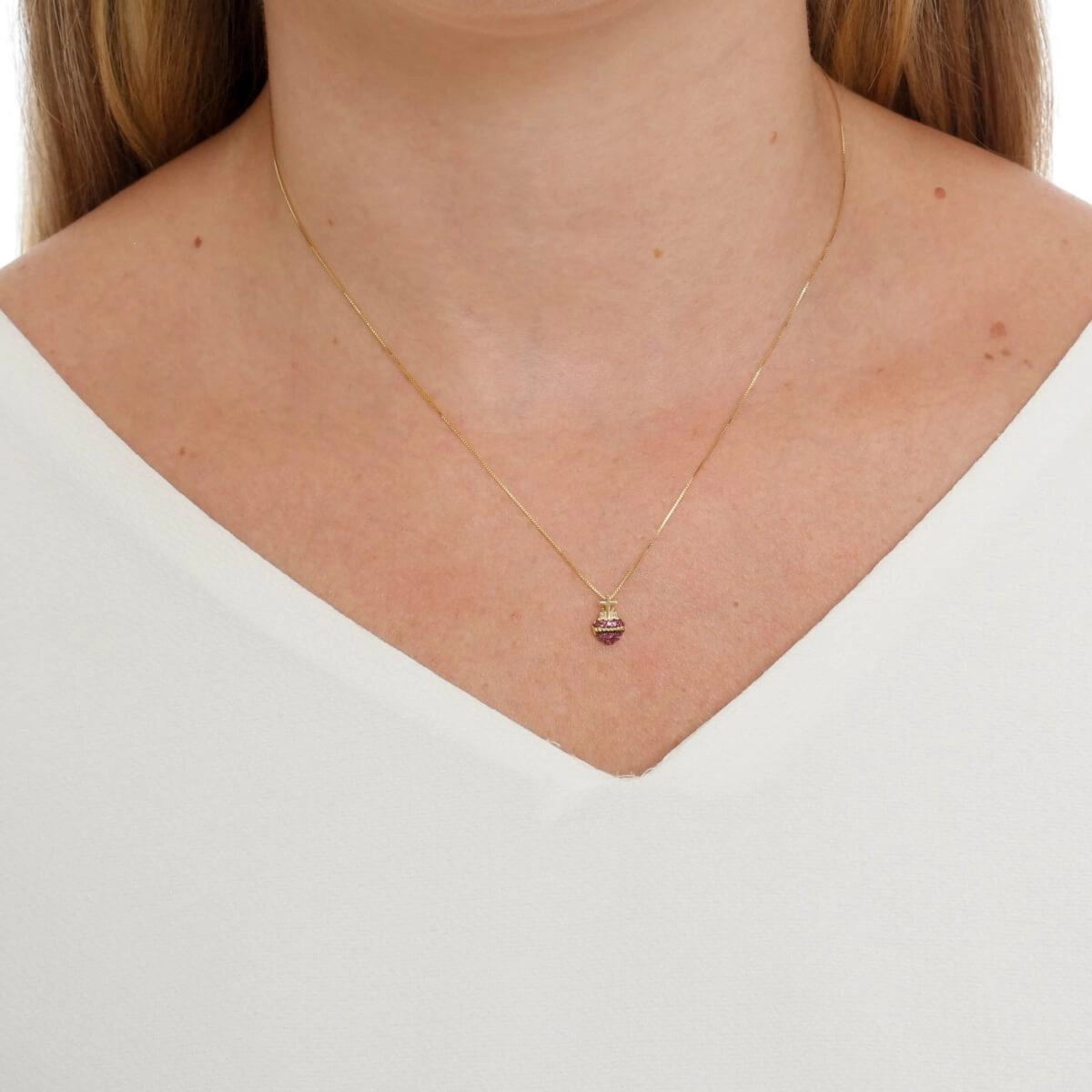 Pingente Ouro 18k Sagrado Coração de Jesus Mini