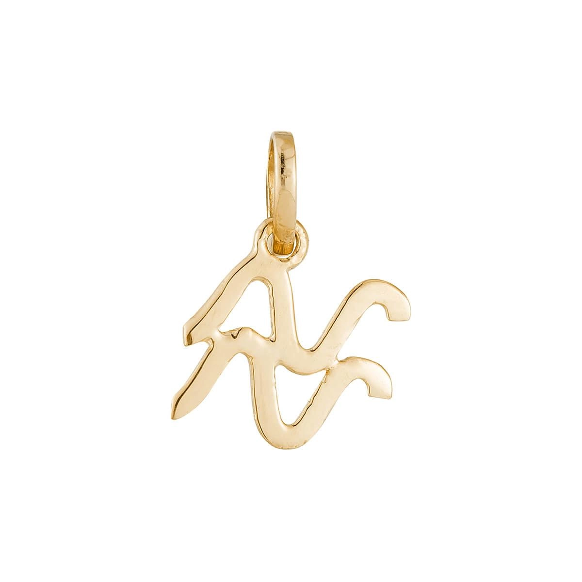 Pingente Ouro 18k Signo Aquário 8.10mm