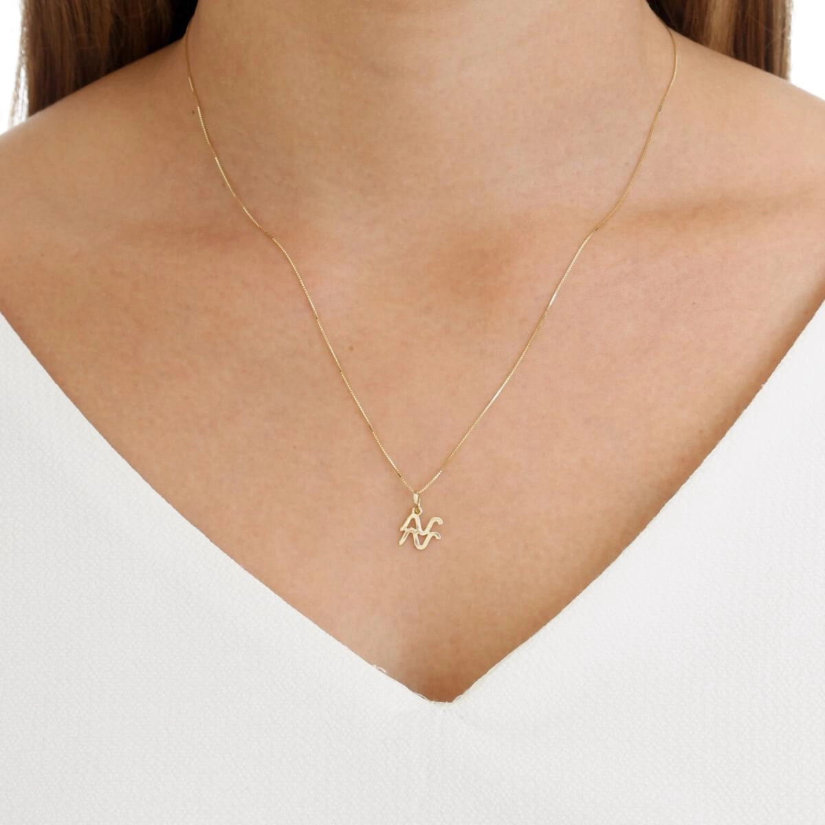 Pingente Ouro 18k Signo Aquário 8.10mm
