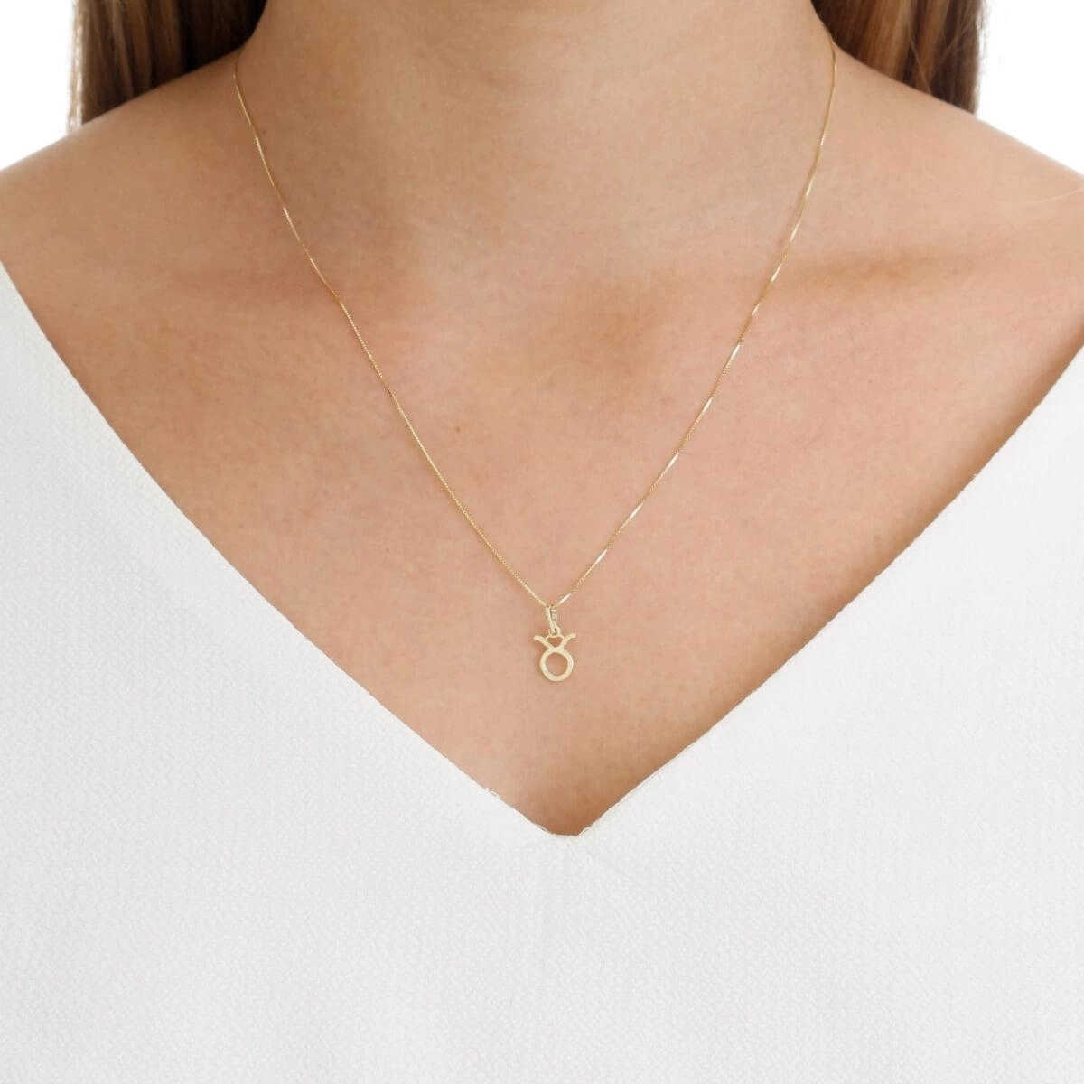 Pingente Ouro 18k Signo Touro 9mm