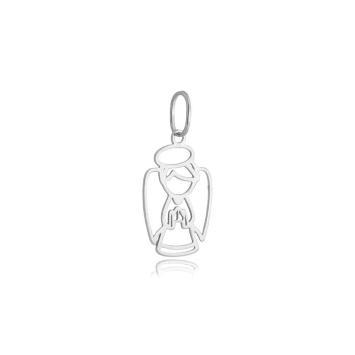 Pingente Prata 925 Anjo da Guarda Vazado