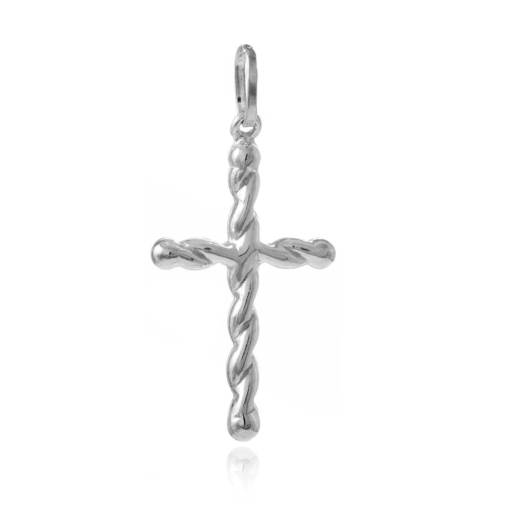 Pingente Prata 925 Cruz Entrelaçada 2.30cm