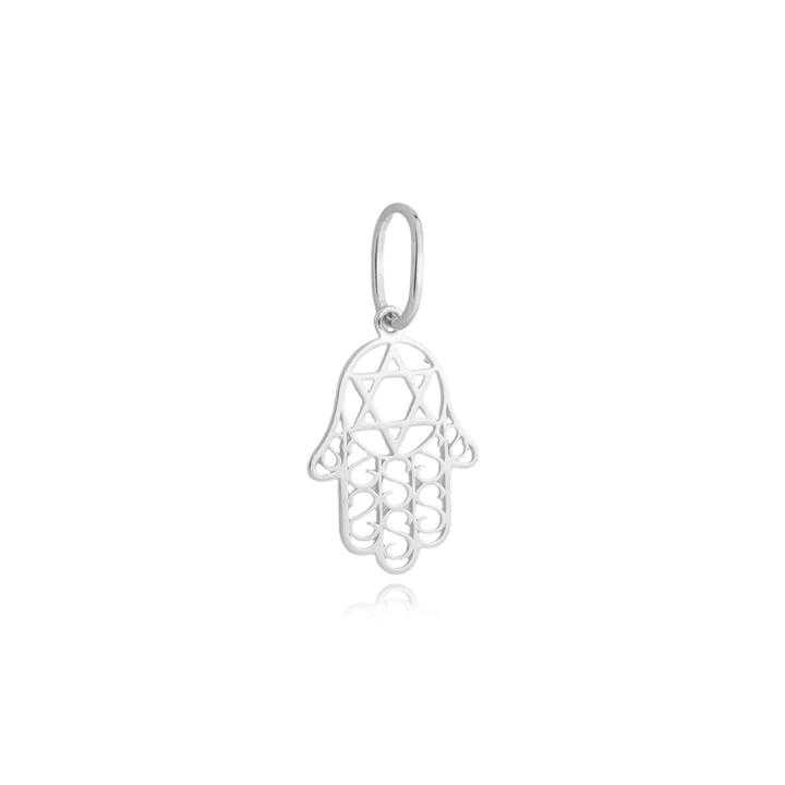 Pingente Prata 925 Mão de Fatima Hamsa Mini