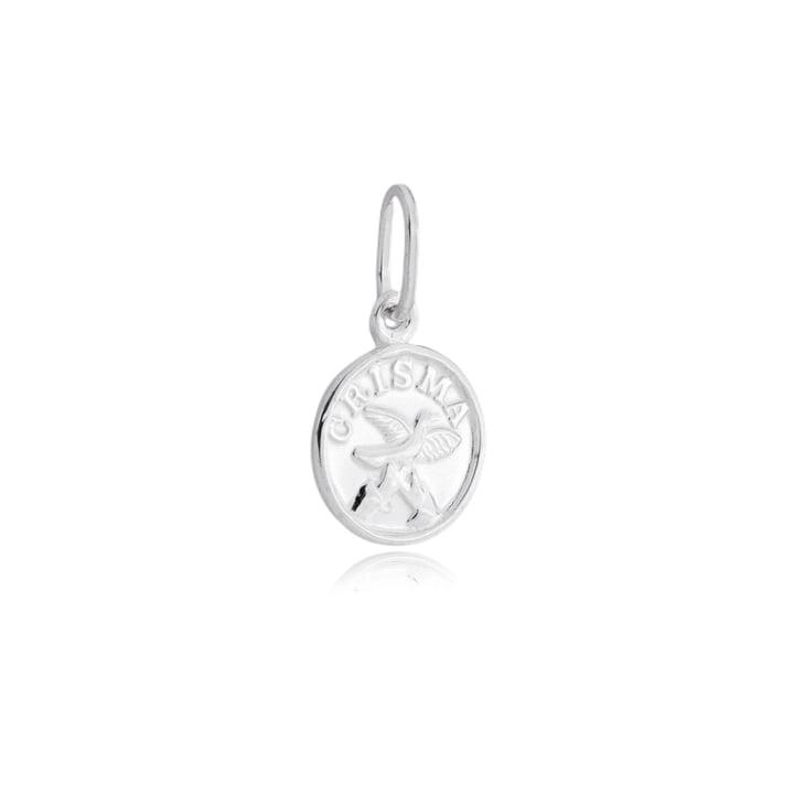 Pingente Prata 925 Medalha Crisma Mini