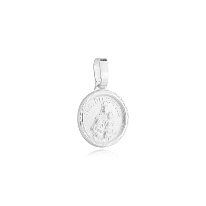 Pingente Prata 925 Medalha Nossa Senhora do Carmo