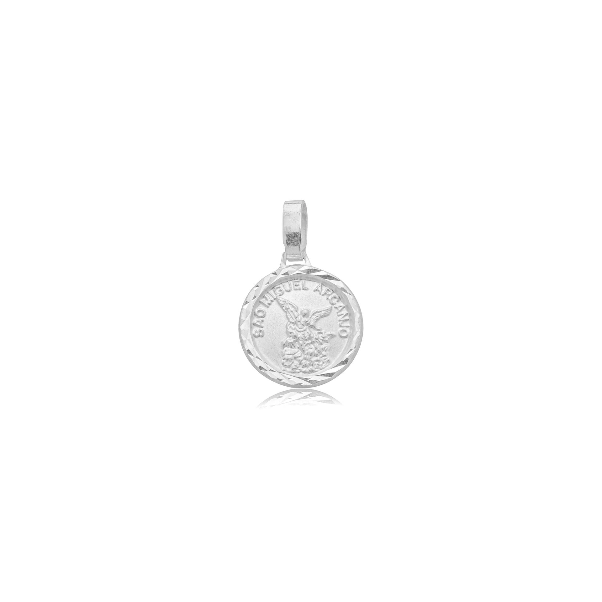 Pingente Prata 925 Medalha São Miguel Arcanjo