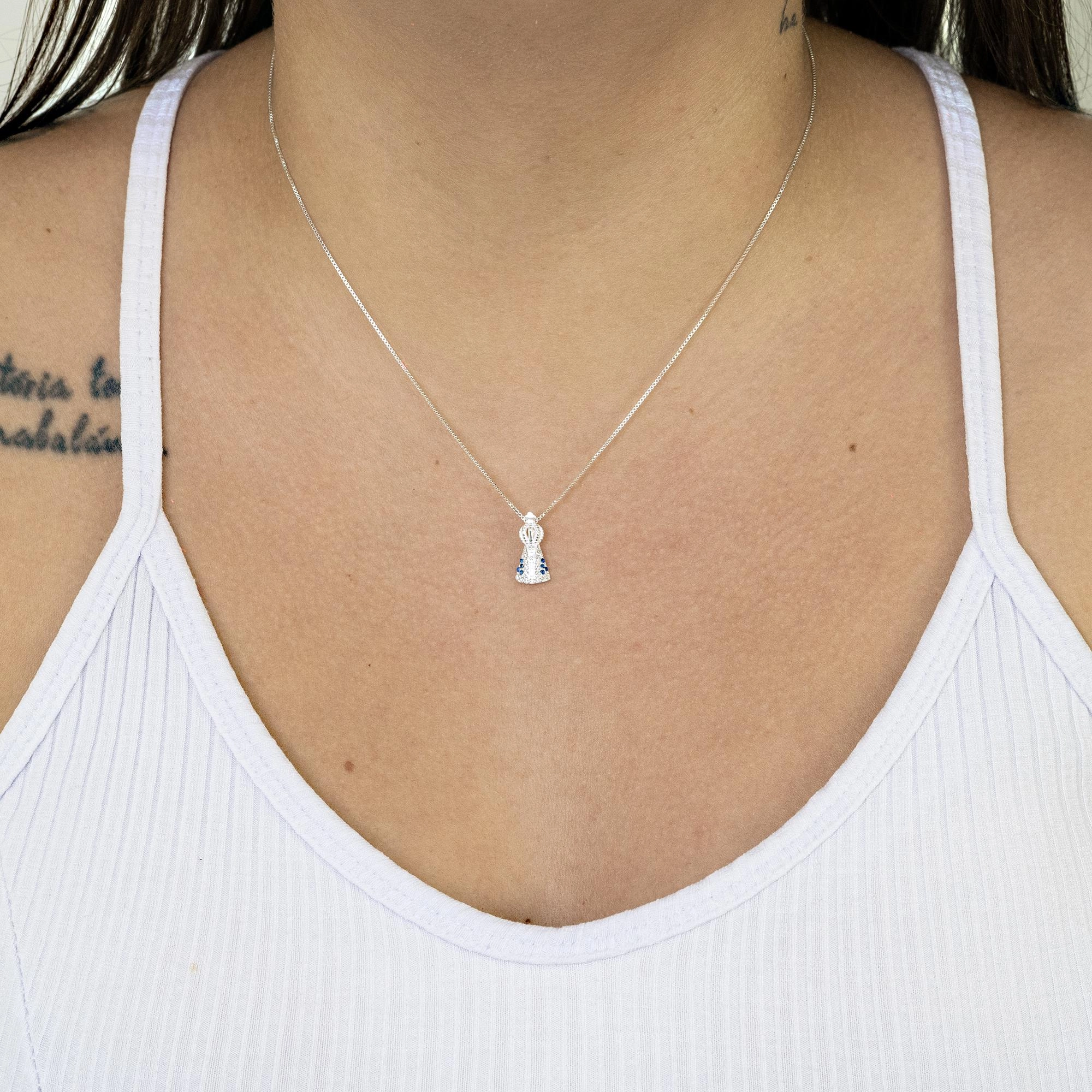 Pingente Prata 925 Nossa Senhora 1.50cm 