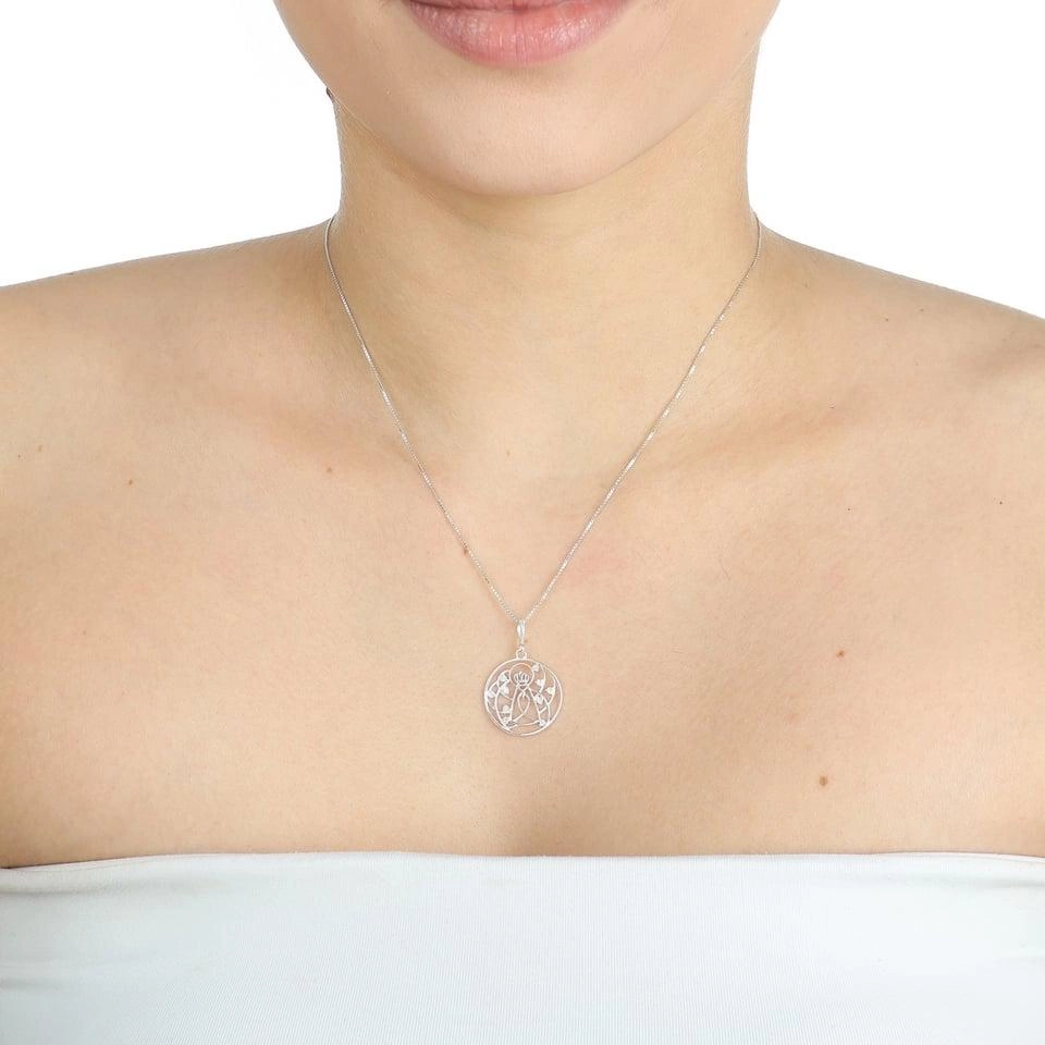 Pingente Prata 925 Nossa Senhora Aparecida Zircônias
