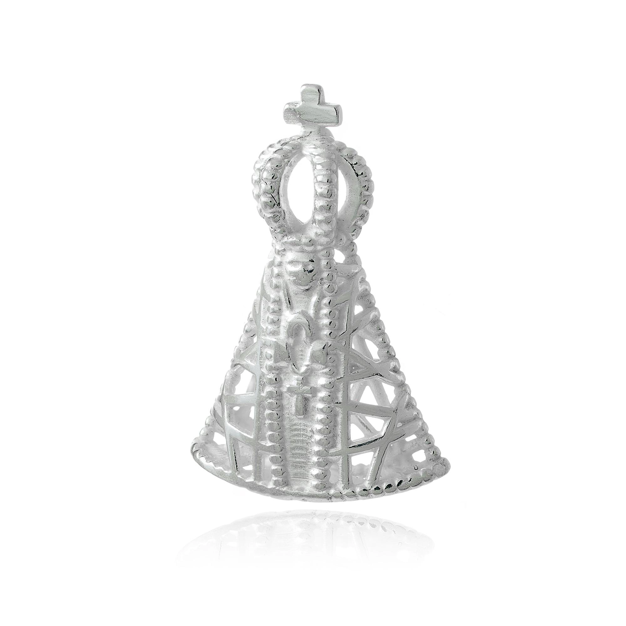 Pingente Prata 925 Nossa Senhora Vazada 2.10cm 