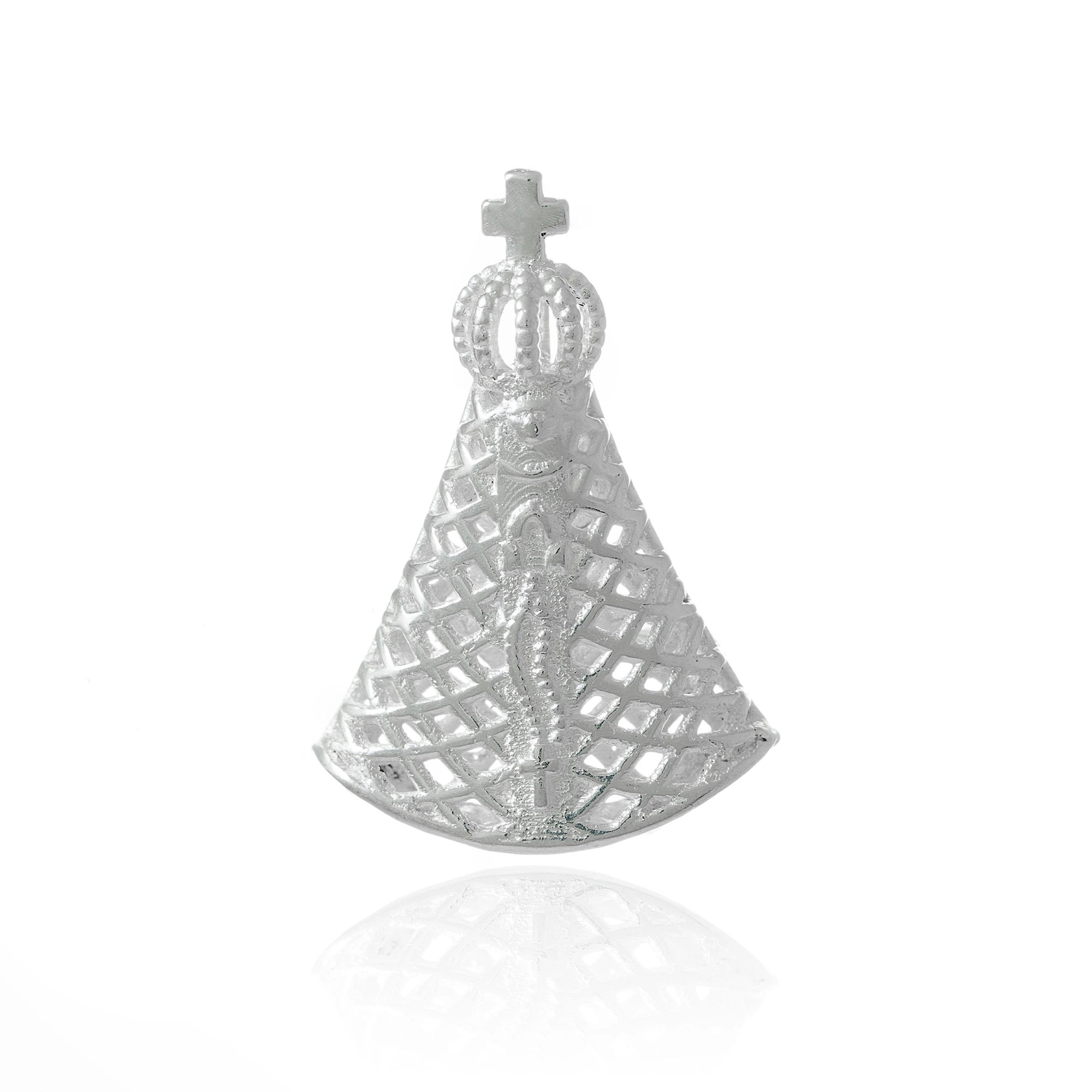 Pingente Prata 925 Nossa Senhora Vazada 2.20cm