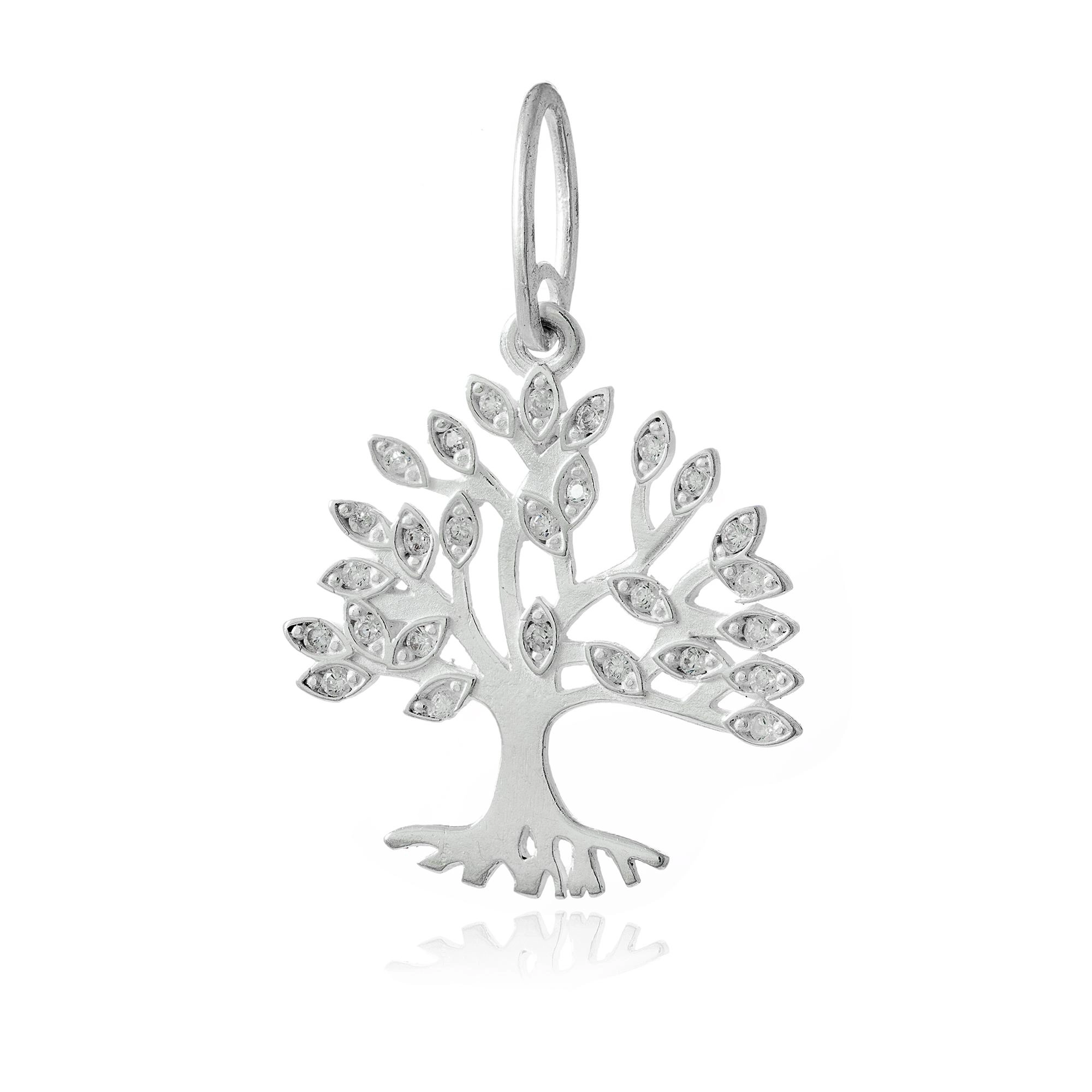 Pingente Prata 925 Àrvore da Vida C/Zircônias 