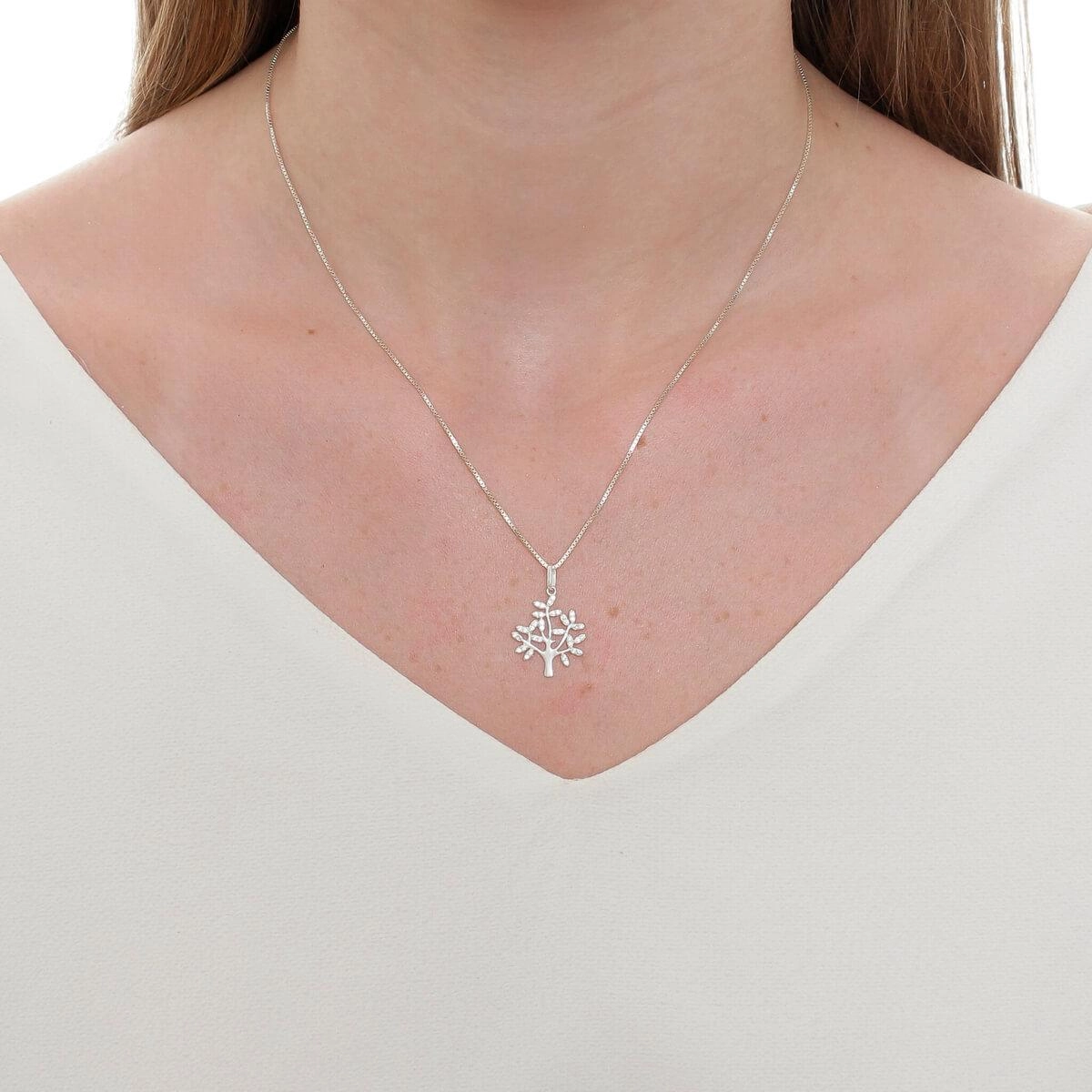 Pingente Prata Arvore da Vida 19.5mm Prata 925