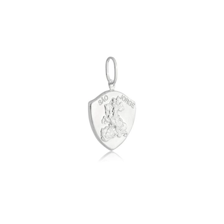 Pingente Prata Brasão São Jorge 1.50cm Prata 925