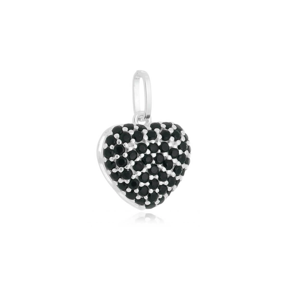 Pingente Prata Coração C/Zircônia 10.80mm Prata 925