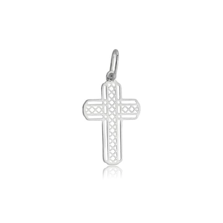 Pingente Prata Cruz Vazada 1.80cm Prata 925