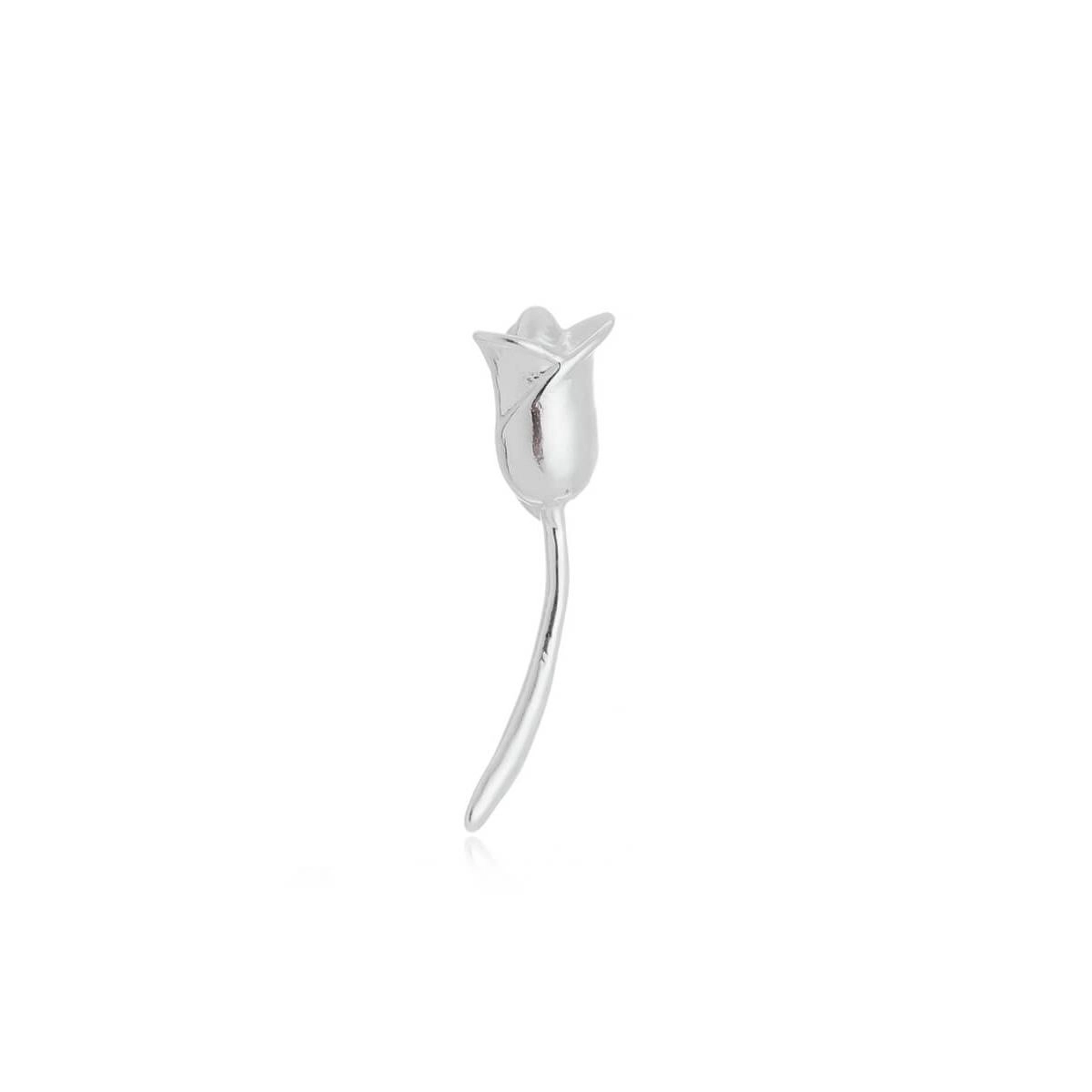 Pingente Prata Flor Tulipa 15.60mm Prata 925