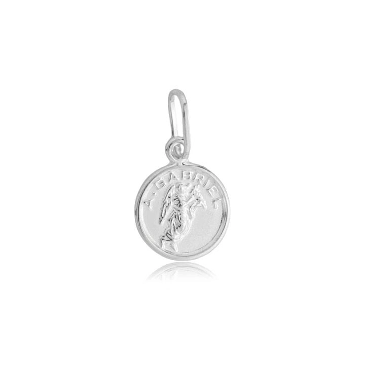 Pingente Prata Medalha Arcanjo Gabriel 1.15cm Prata 925