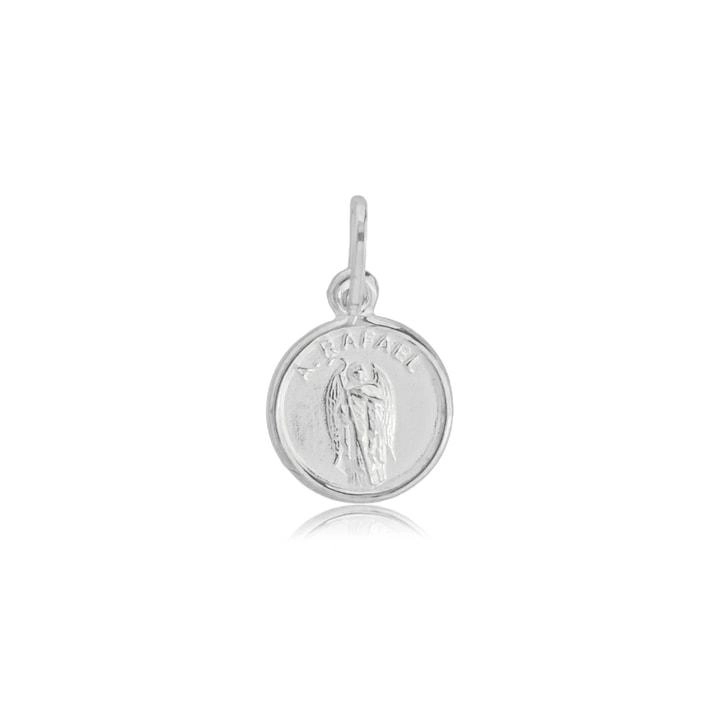 Pingente Prata Medalha Arcanjo Rafael 1.15cm Prata 925
