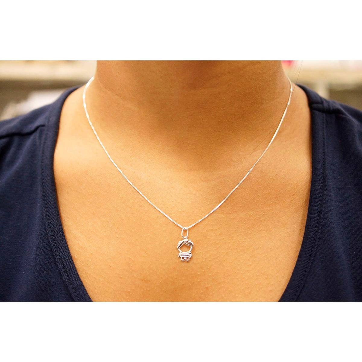 Pingente Prata Menino 13mm Prata 925