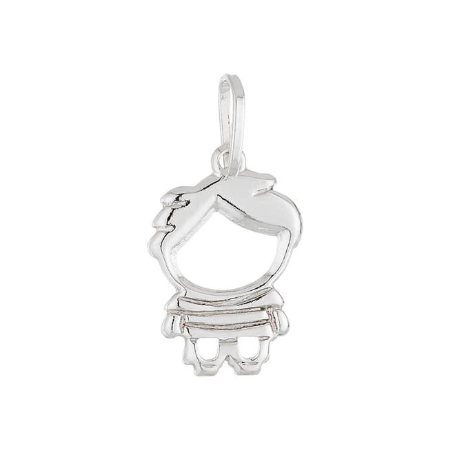 Pingente Prata Menino 13mm Prata 925