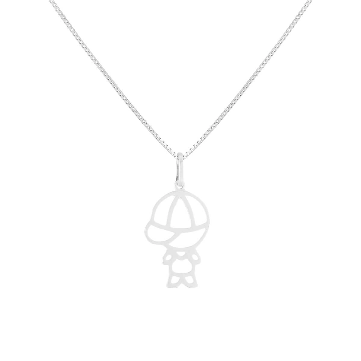 Pingente Prata Menino 18mm Prata 925