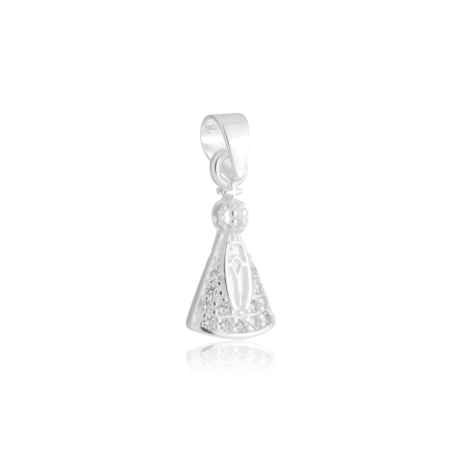 Pingente Prata Nossa Senhora 14mm Prata 925