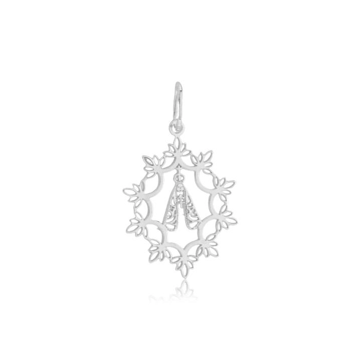 Pingente Prata Nossa Senhora 2cm Prata 925