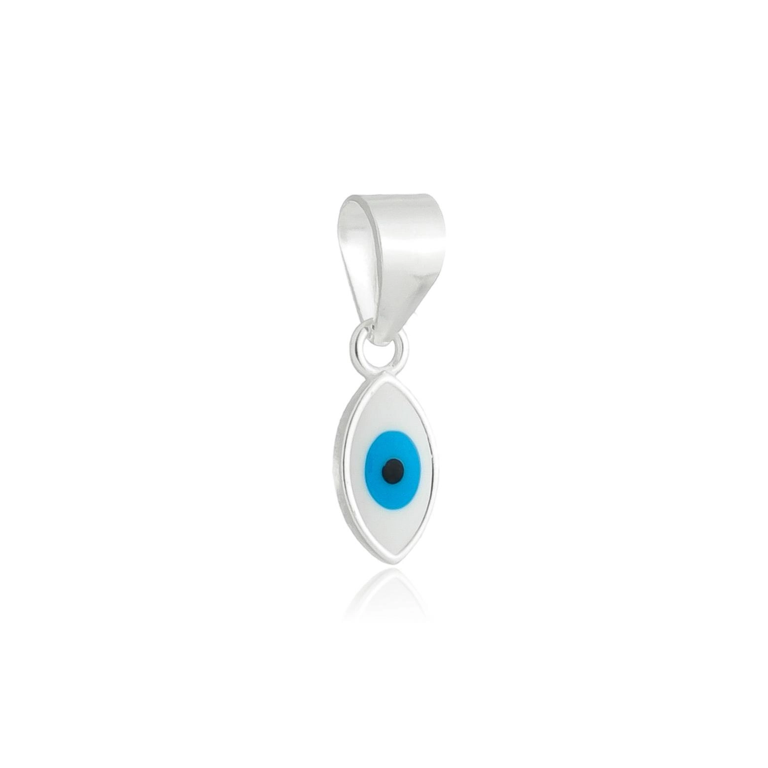 Pingente Prata Olho Grego 10mm Prata 925