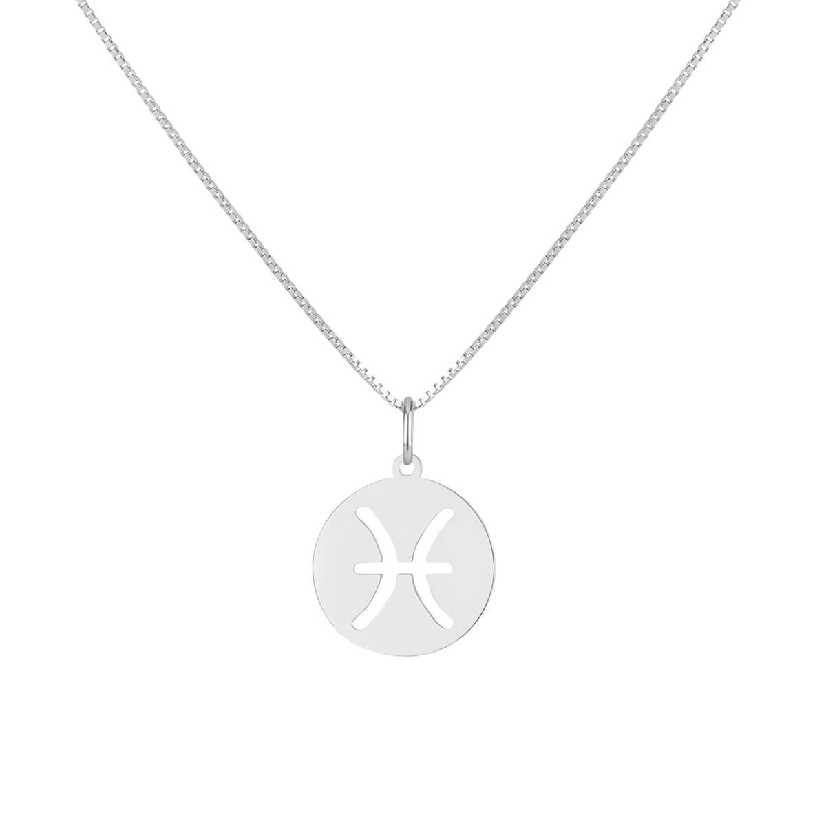 Pingente Prata Signos Peixes Prata 925