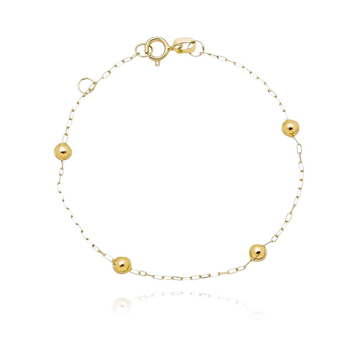 Pulseira Ouro 18k Cartier Bola Infantil 13cm