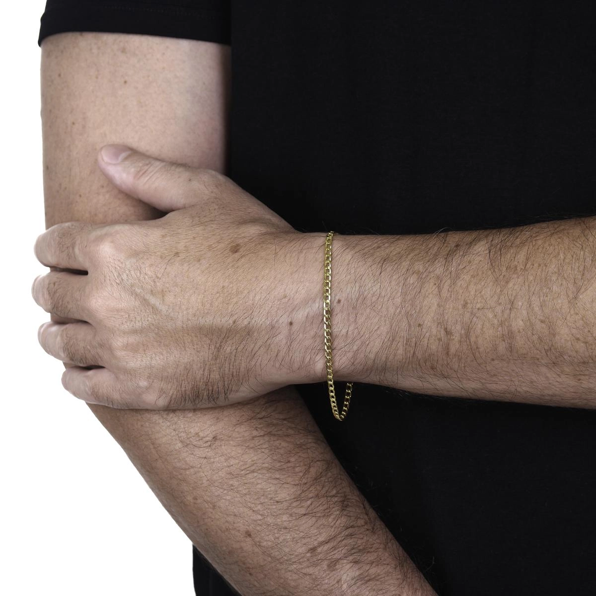 Pulseira Ouro 18k Grumet 21.50cm 3.10mm