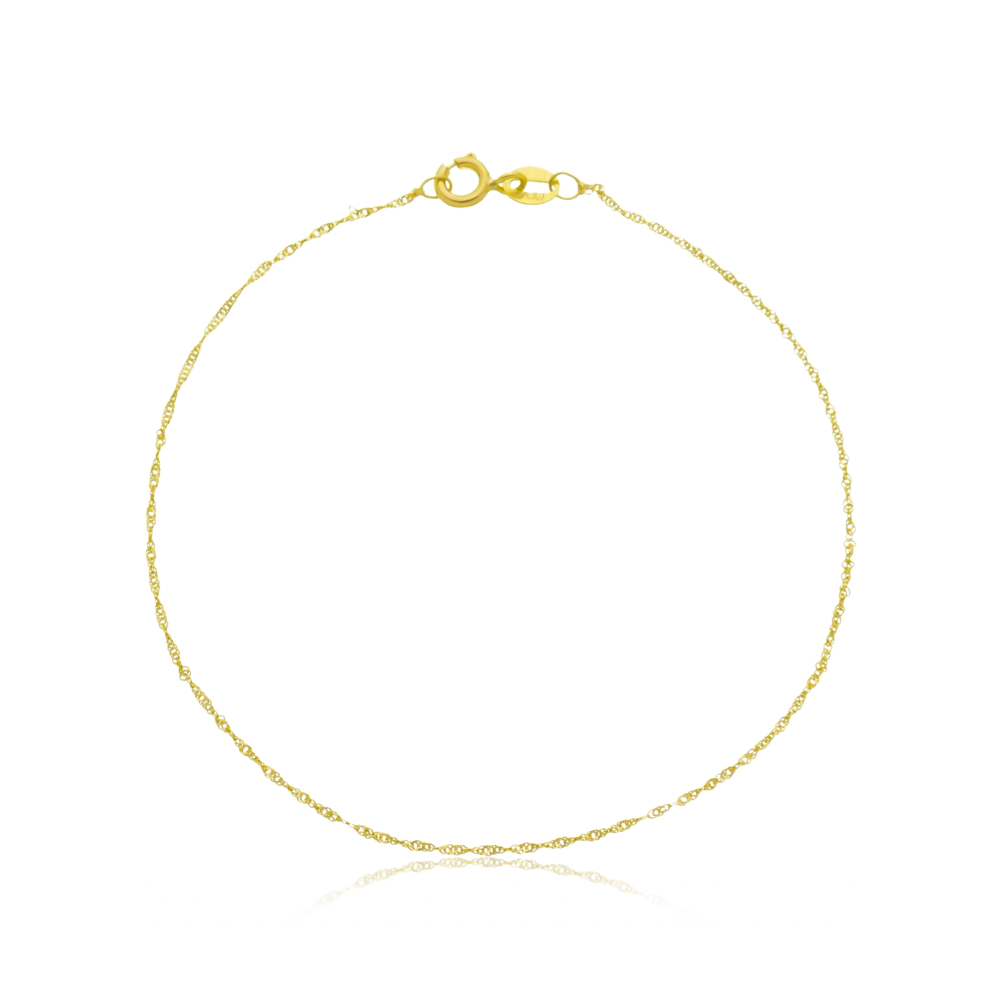 Pulseira Ouro 18k Singapura 18cm