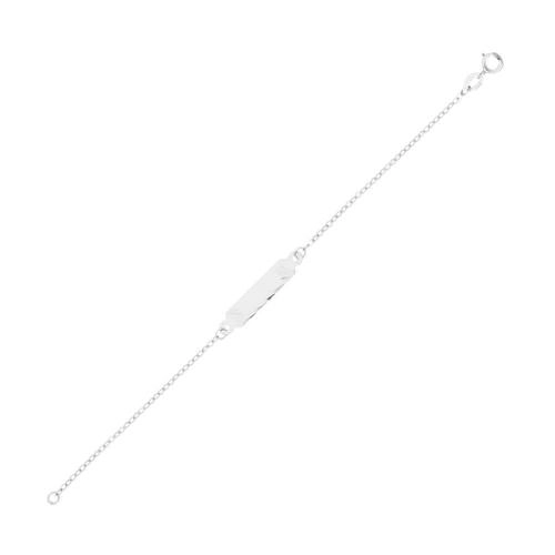 Pulseira Ouro Branco 18k Infantil Cartier Chapa 0.60 gramas