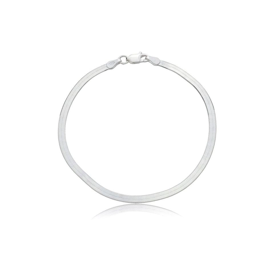 Pulseira Prata Laminada 19.50cm Prata 925