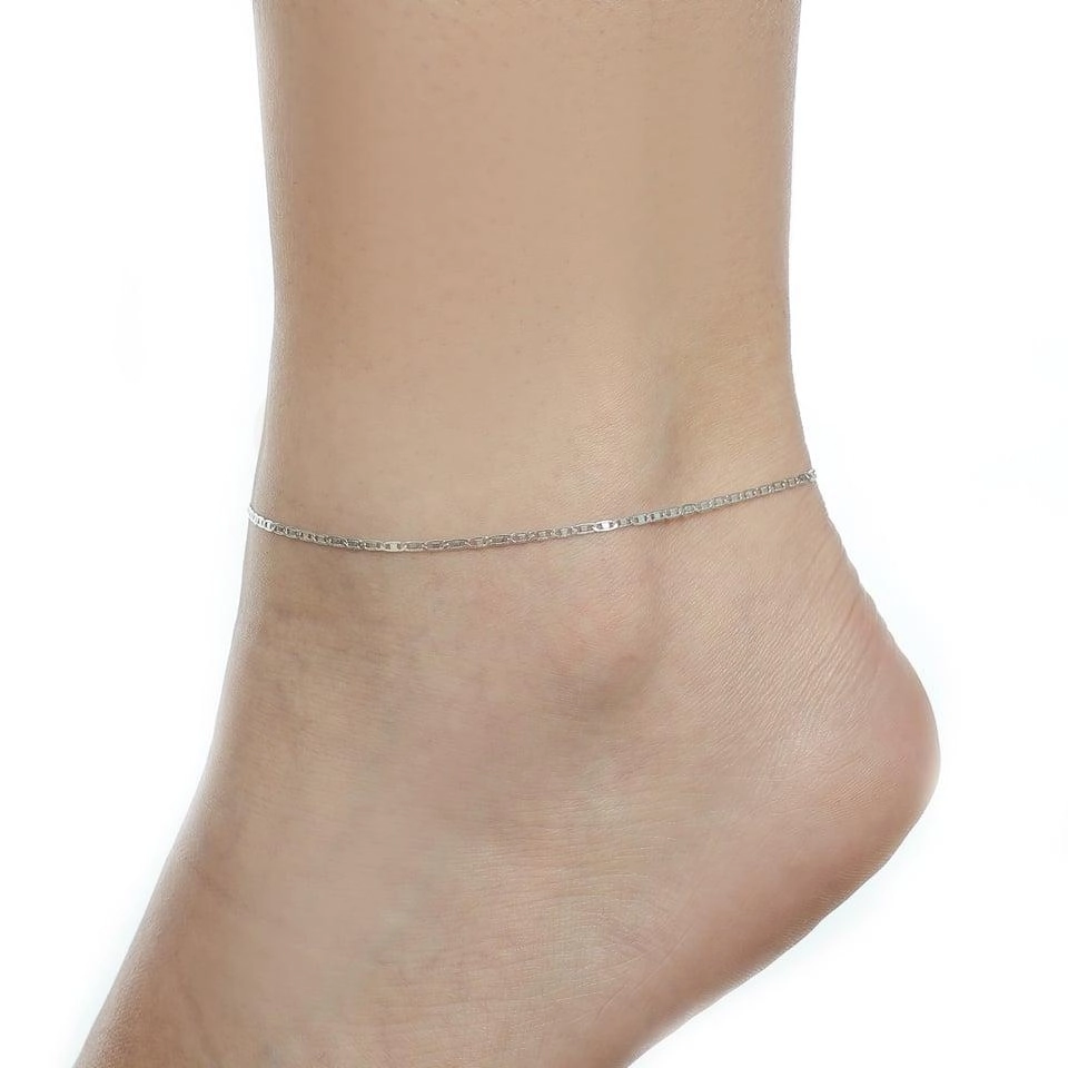 Tornozeleira Prata 925 Piastrine 1.60mm 24cm  